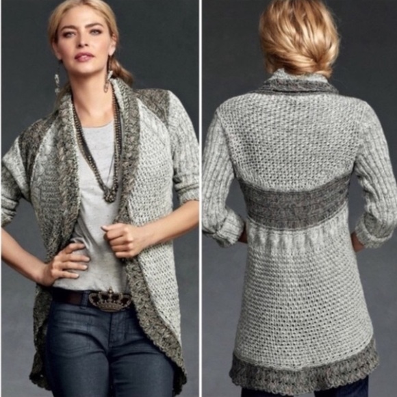 CAbi Sweaters - CAbi Shadow Circle Cardigan Sweater size small